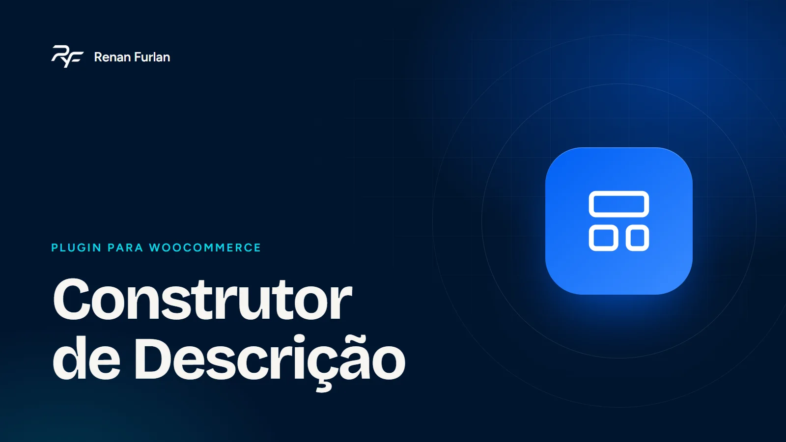 Capa do plugin Construtor de Descrição para WooCommerce